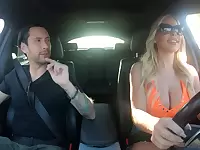 Awesome busty blonde housewife Olivia Austin spreads legs for missionary fuck